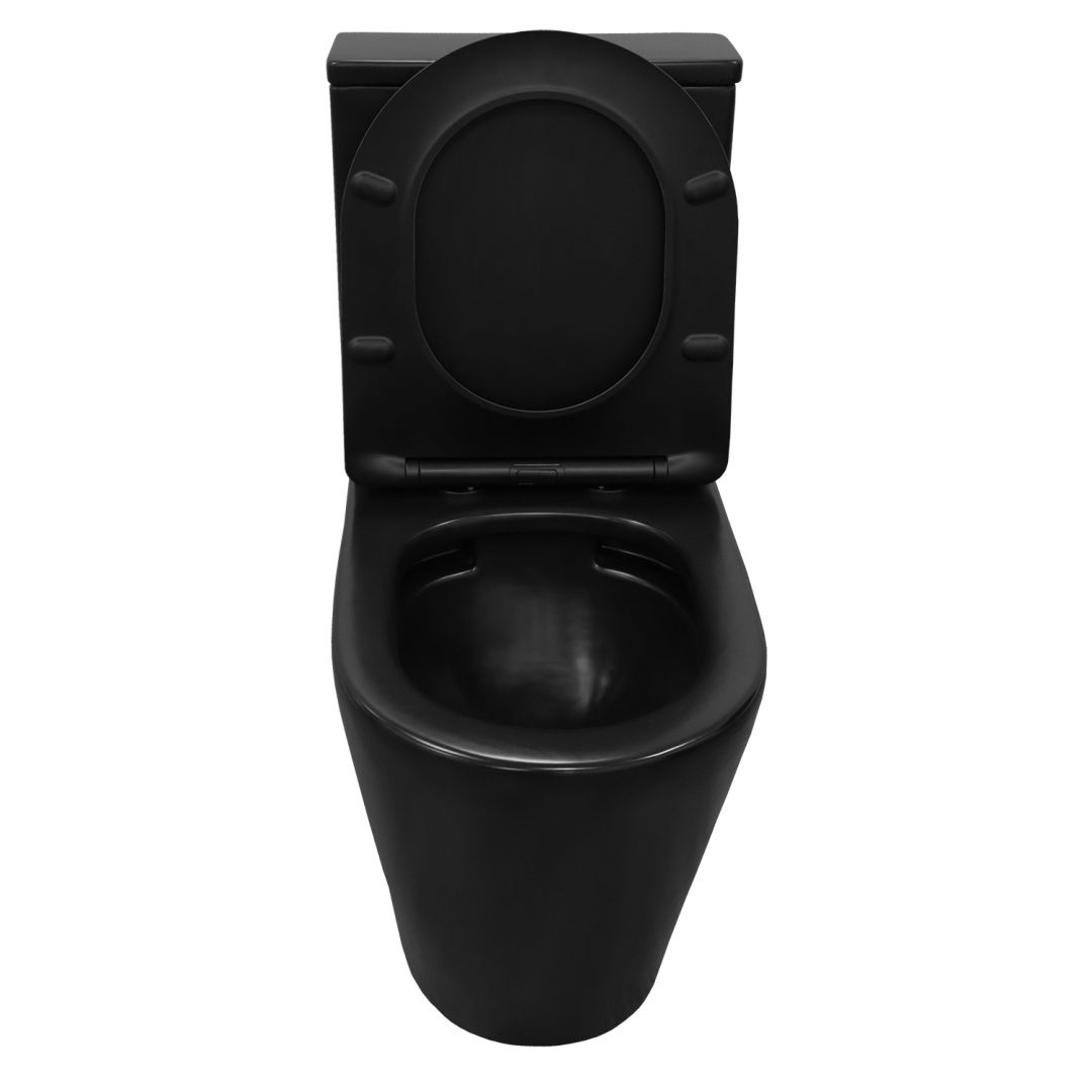 Унитаз Azario Black Queen AZ-8380 Безободковый Выпуск Горизонтальный